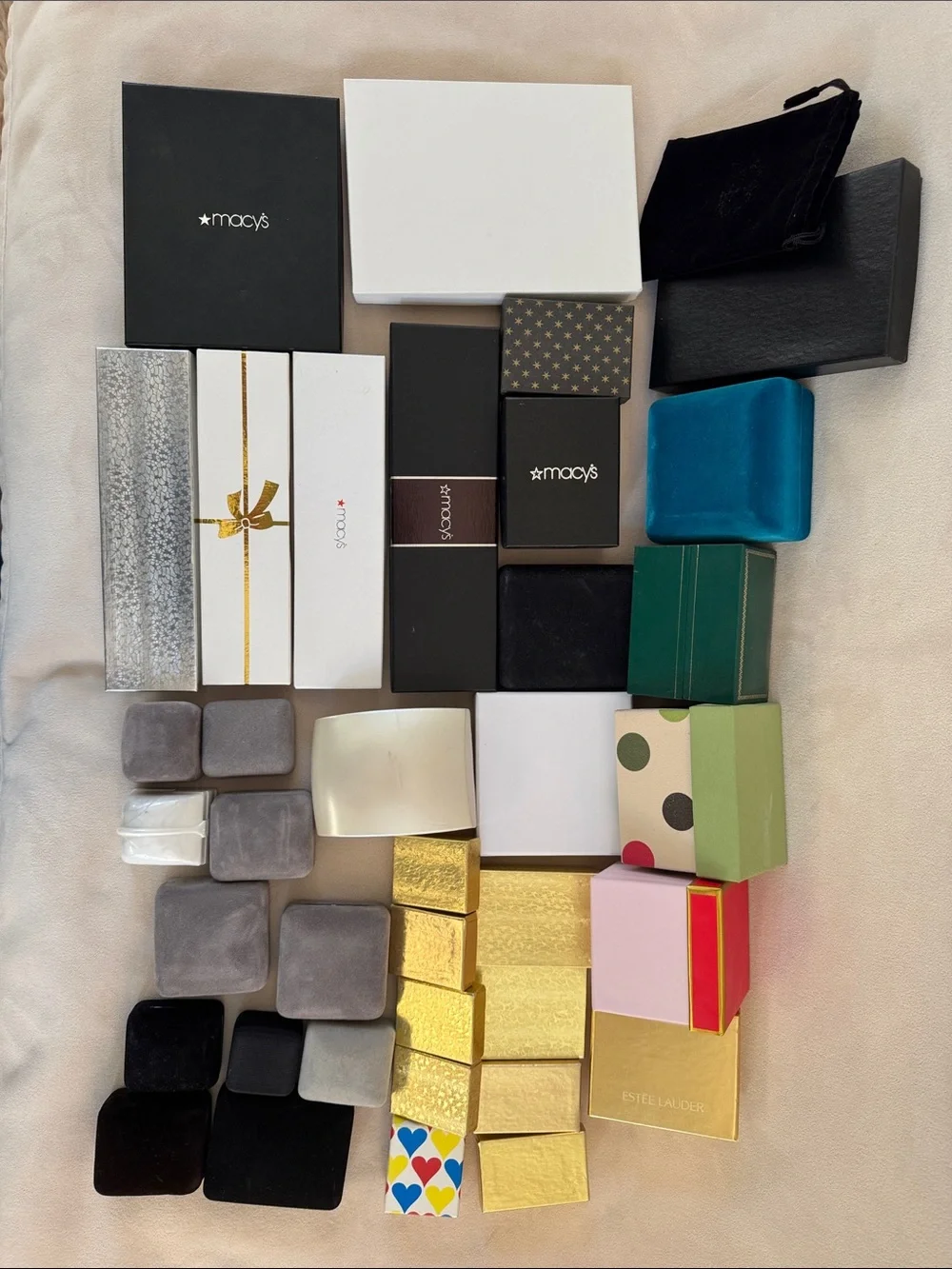 37 Assorted Jewelry Gift Boxes - Mixed Colors - Picture 1 of 7